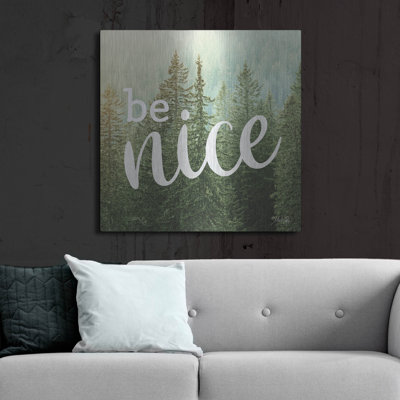 «Be Nice» par Marla Rae, art mural en métal