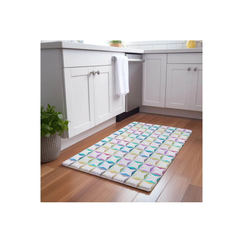 Tapis lavable en microfibre Truiq Happy, Rectangulaire 8 pi x 10 pi