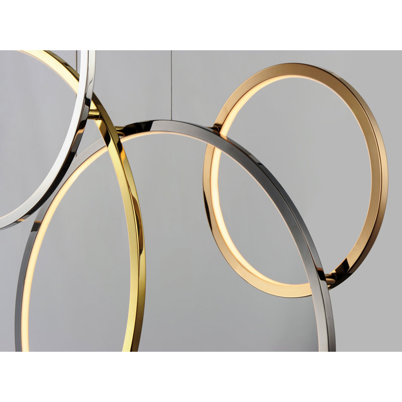 Aleric 5 - Light Gold/Silver LED Unique/Statement Pendant