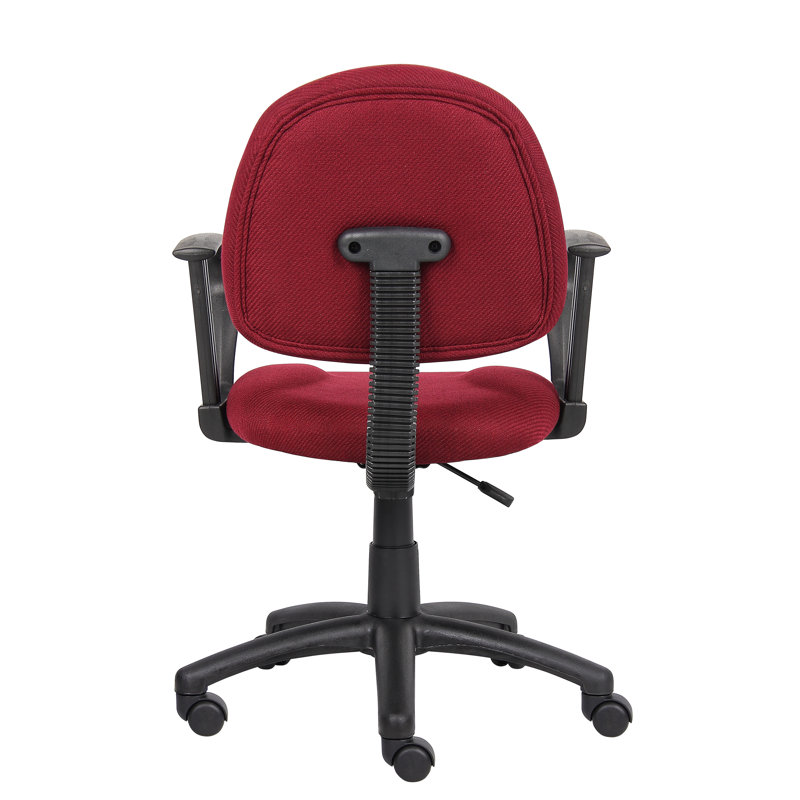 Task Chair, Burgundy Tweed, Loop Arms