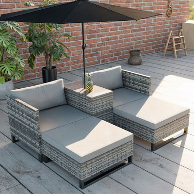 Chariese Garden Lounge Set with Cushions