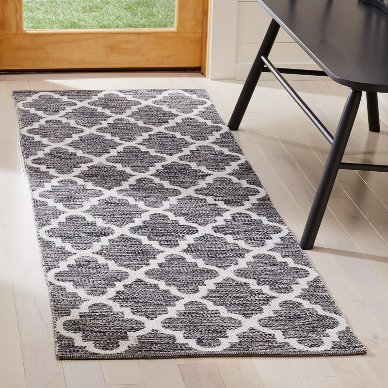 Tapis géométrique tissé à la main Eliana, Tapis de couloir 2 pi 3 po x 7 pi