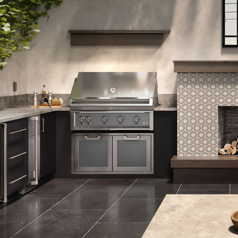 42" Built-In, 4 Trellis Burners, Rotisserie, Natural Gas