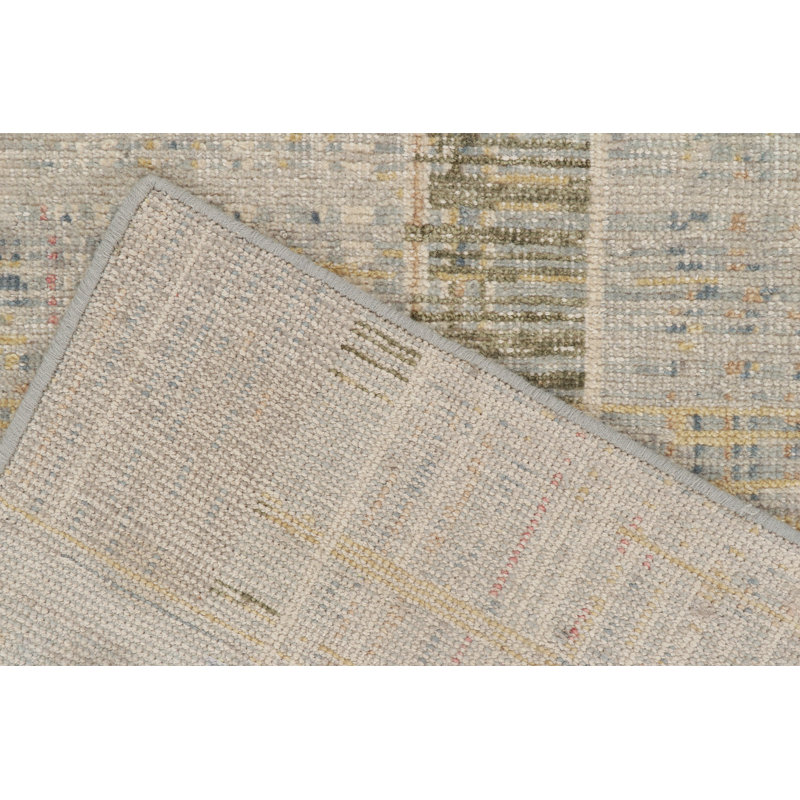 One-of-a-Kind Hand-Knotted Rectangle 6'2" x 9' Cotton Area Rug in Ivory