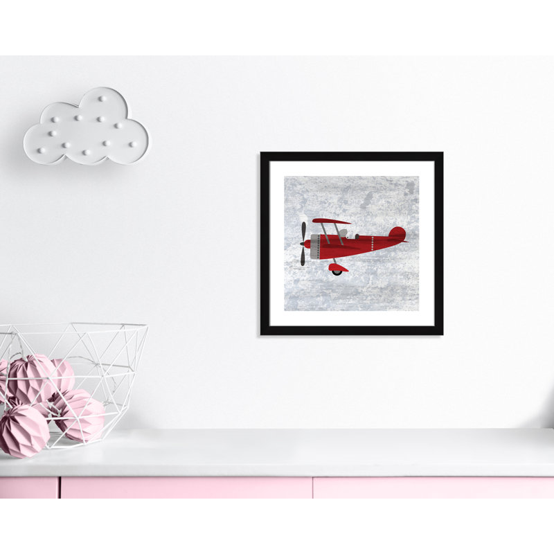 Impression sur papier rouge 2, H 22,5 po x l 22,5 po x P 0,6 po, Encadré plat noir