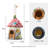 9"H Garden Resin Birdhouse with Roof,Pink-1527552626