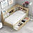Storage-Focused Daybed for Small Bedrooms Solid Wood Twin Size With Built-In Drawers, Cabinets and USB Ports-1822660331