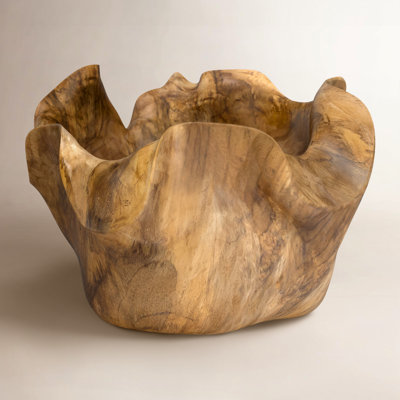 Enny Solid Teak Handmade Decorative Bowl