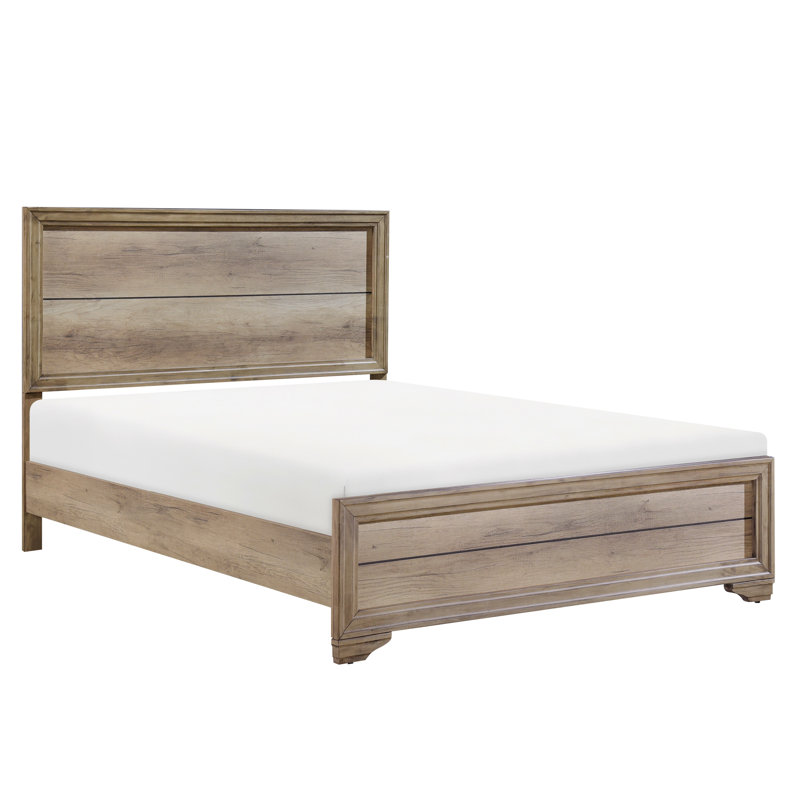 Mobilier de chambre à coucher simple - planche de lit d'aspect naturel avec finition