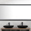  Miroir de salle de bain à DEL avec cadre en aluminium, miroir de meuble-lavabo mural, antibuée, mémoire, gradation continue, miroir-938300672-938300702