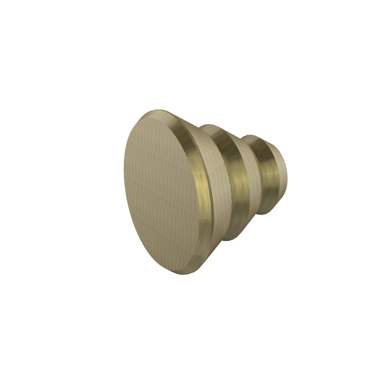 Universal Circle Conical Knob, Antique Brass