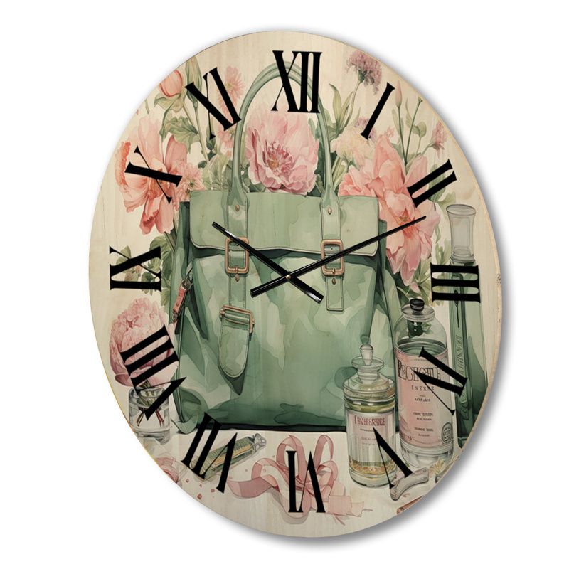 Horloge murale en bois massif Murrah, Grand
