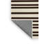 Tapis beige à rayures horizontales lavable à la machine-982002879