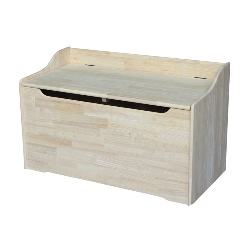 Jaigo Solid Wood Blanket Chest, 23" H x 38" W x 19" D, Unfinished (Ready to Finish)