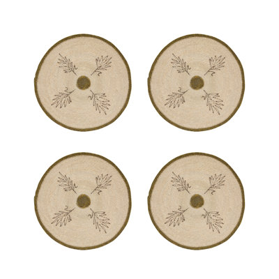 Ensemble de 4 napperons en ruppie maritime Sylvan