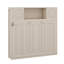 Lit escamotable double avec armoires de rangement