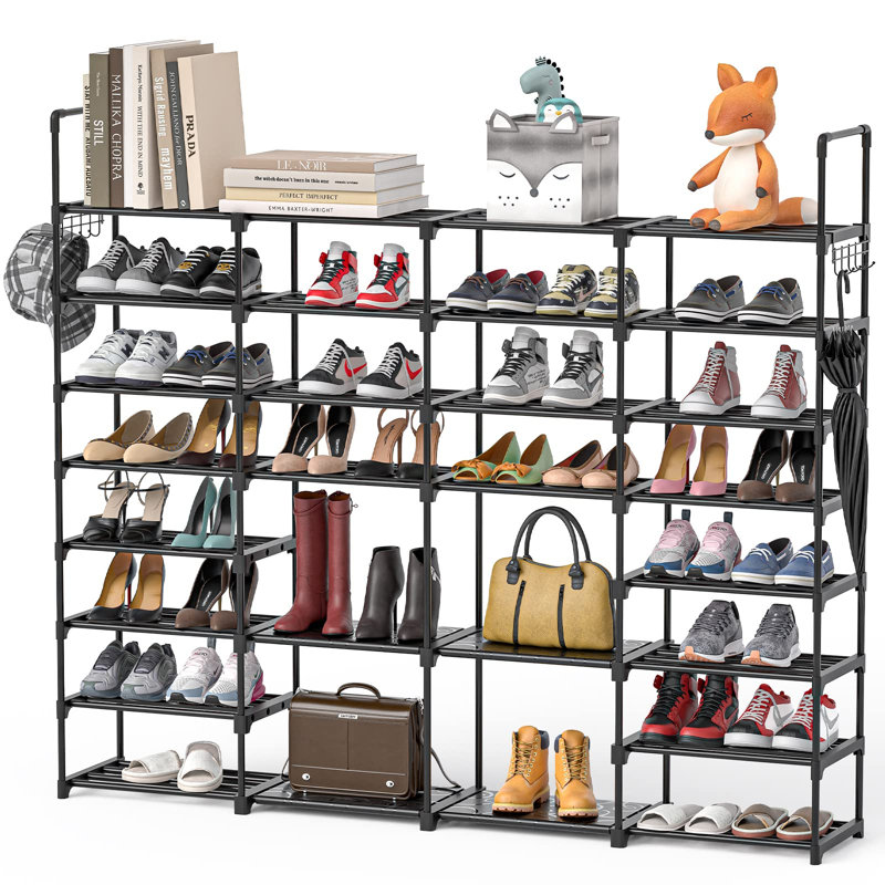 Range-chaussures 72 paires, Noir