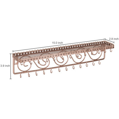 25 Hook Wall Mounted Jewellery Holder