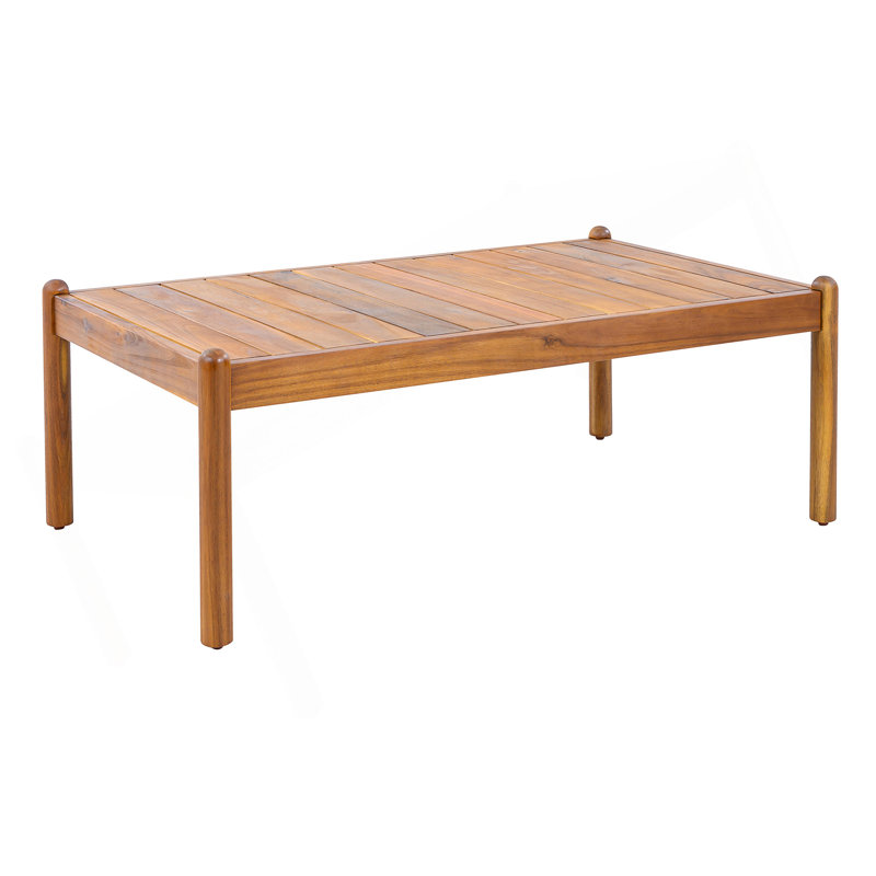Table basse d'extérieur en bois d'acacia, Teck