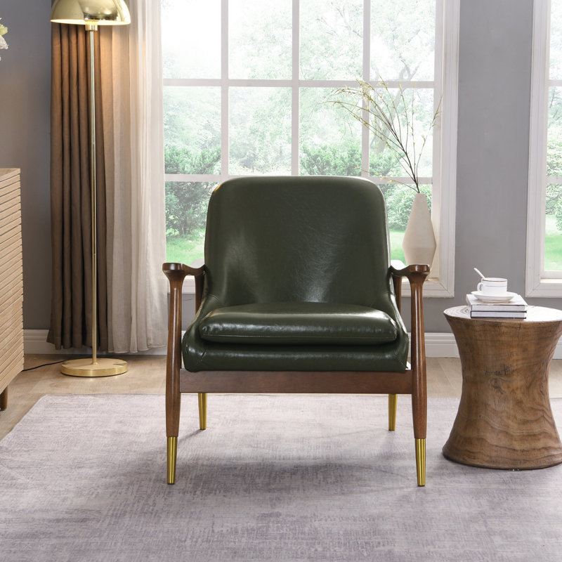 Chaise d'appoint de qualité supérieure en bois massif, similicuir, design moderne pour la maison