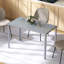 Glass Top Metal Base Dining Table