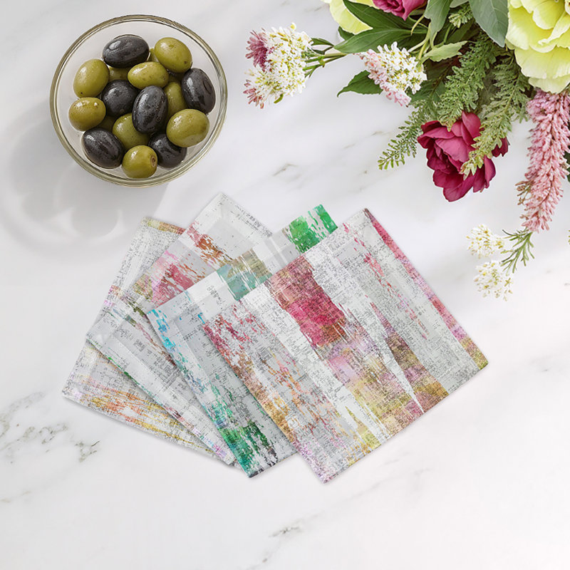 Birch Cotton Sateen Cocktail Napkins, Richesse