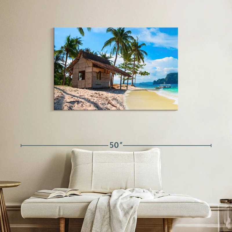 Cabane de plage tropicale Lilie Palawan, H 26 po x l 39 po