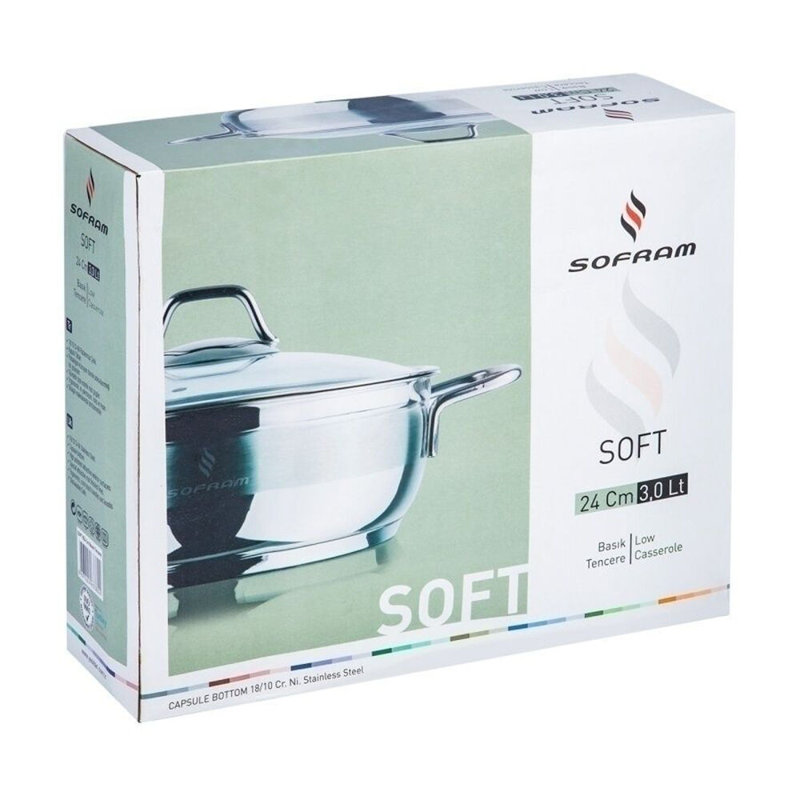 Sofram 7.1 Quart Stainless Steel Stock Pot with Lid