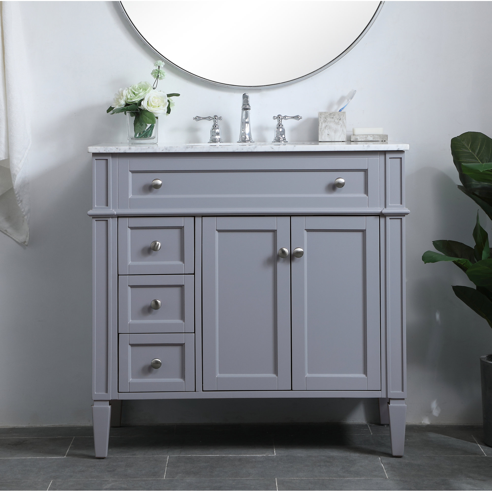 Rivers 36'' Single Bathroom Vanity, Gray