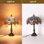 Lampe de table 18,5 "Tiffany Baroque, abat-jour et ampoule en verre faits à la main inclus