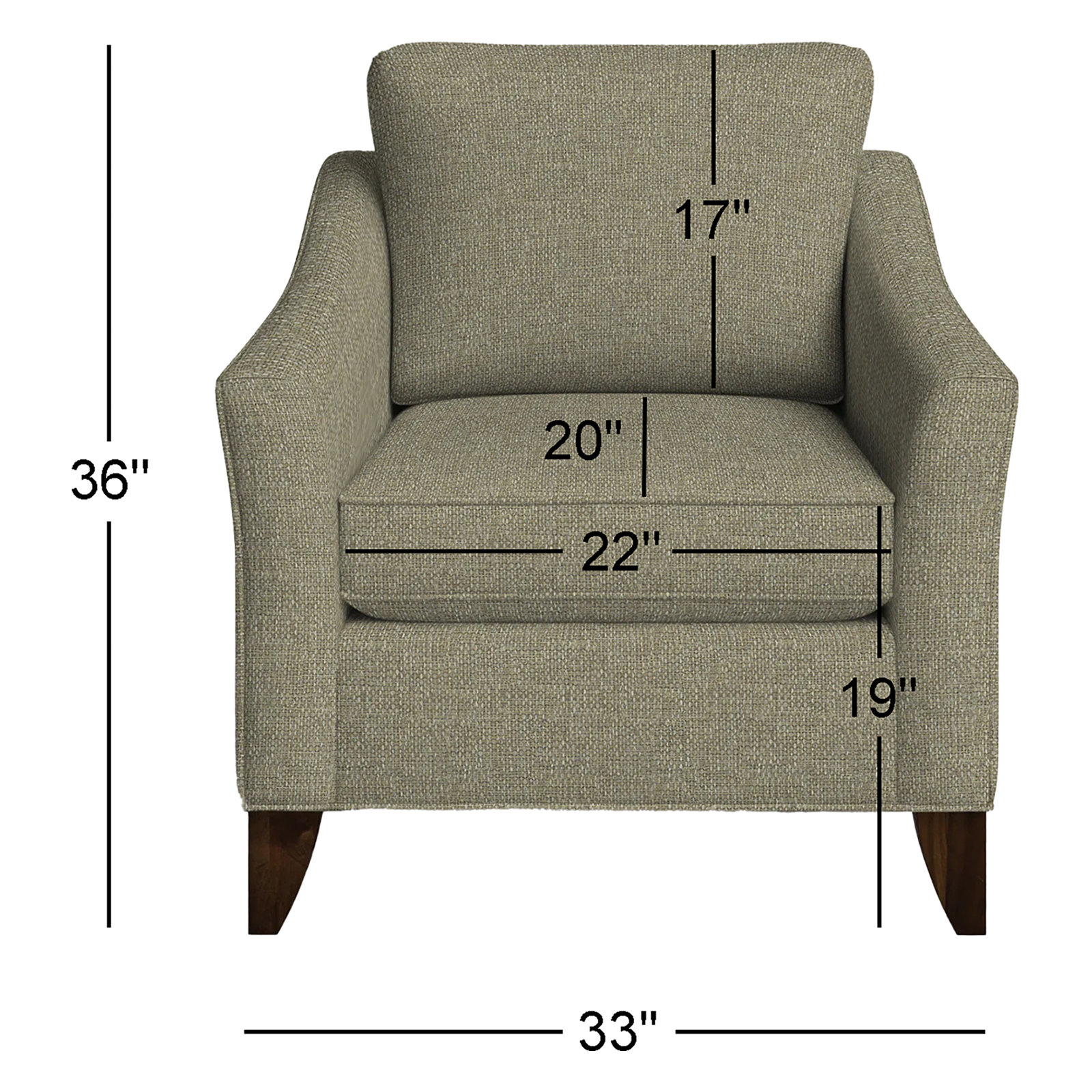 Mikah Upholstered Armchair, Drusky Sand Performance