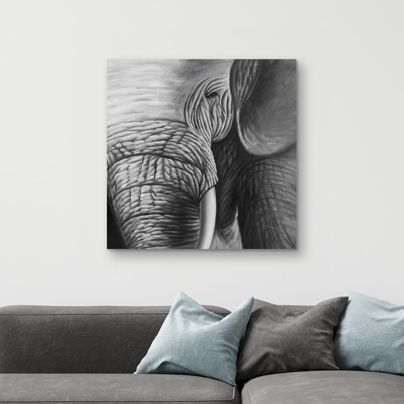 Elephant - 32"x32" art on canvas