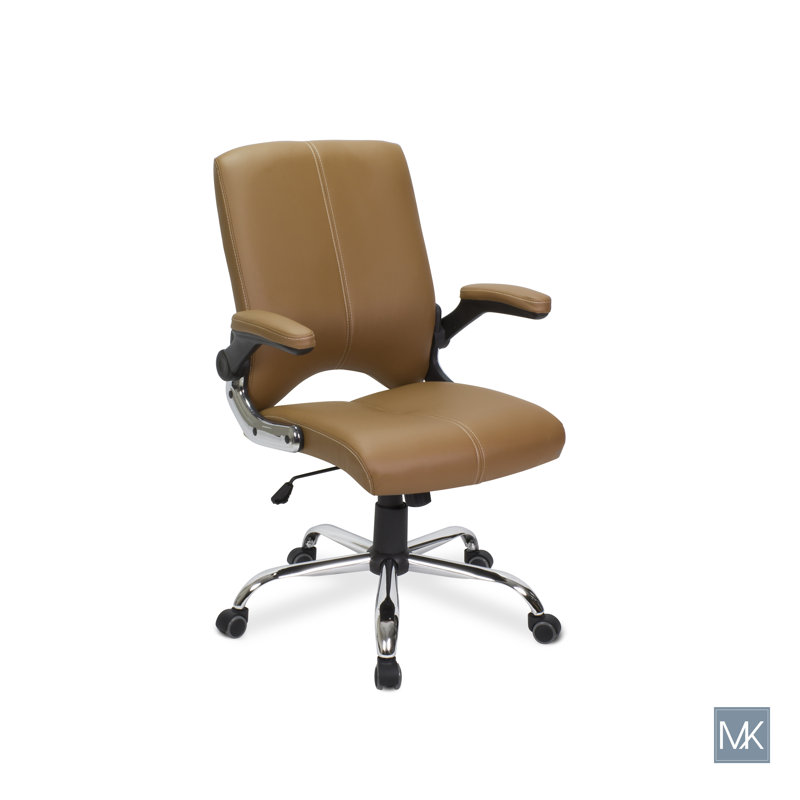 Fauteuil de conférence ergonomique en similicuir, Brun
