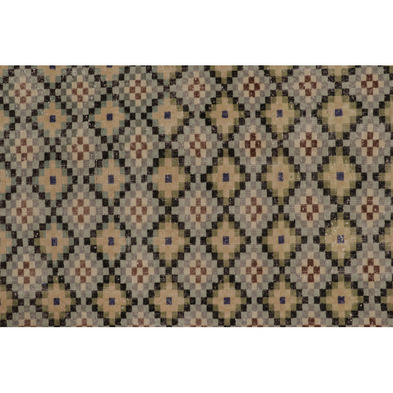 Distressed One-of-a-Kind 4'10" X 7'6" Hand Knotted Area Rug