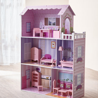 Teamson Kids Dreamland Tiffany 3-Story Dollhouse for 12" Dolls
