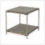 Ensemble de table basse et de table de bout en bois 3 pièces Corbeta, graphite vieilli