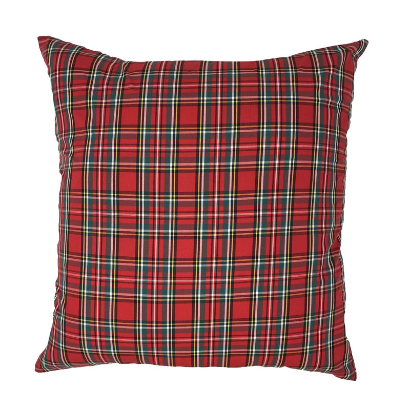  Coussin Holiday, Rouge / vert, 26 po x 26 po