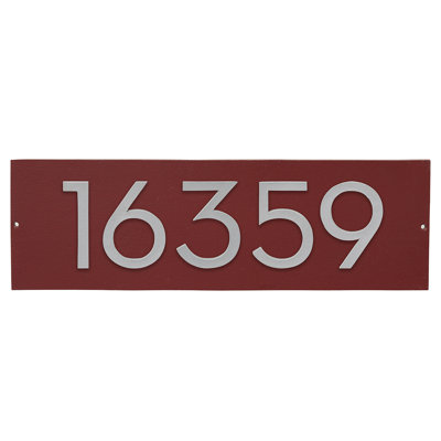 Plaque d'adresse horizontale flottante 4 po (5 chiffres)
