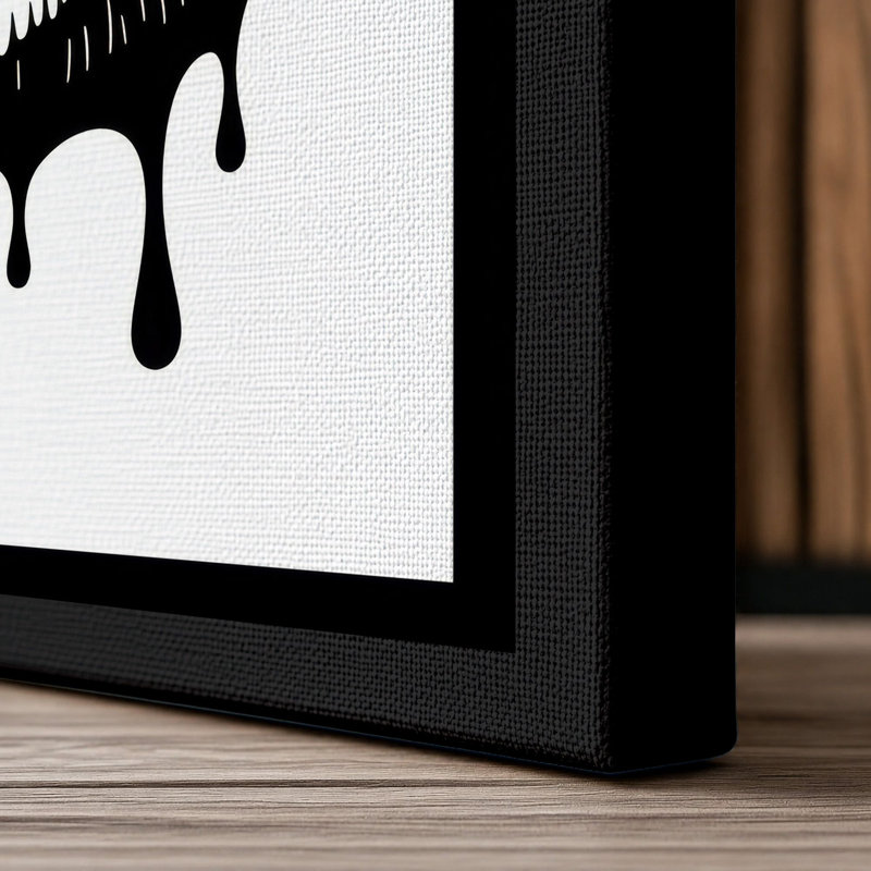 Taste the Temptation Modern - Wrapped Canvas, 18x12 - 45.7 x 30.5 cm, Black Border