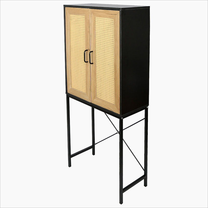 Armoire élégante avec 2 portes en rotin pour la cuisine du salon Fiqueroa