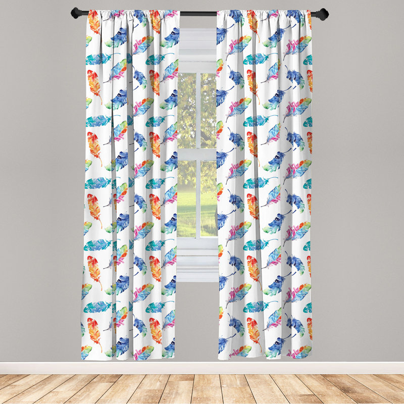 Feather Semi-Sheer Rod Pocket Sliding Panel, 28" x 95"