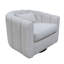 Fauteuil d'appoint pivotant Vira, tissu, dossier capitonné-103215123
