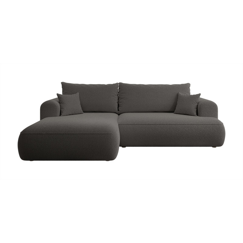 Aian 3 Seater Sofa & Chaise, Left Hand Facing, Dark Grey