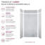 Ensemble de mur de douche transitionnel à coller de 48 po x 36 po x 84/12 po Transanca Lusso, Bellanca-116172923-116172925