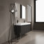 Meuble-lavabo autoportant 60 po avec double lavabo en résine