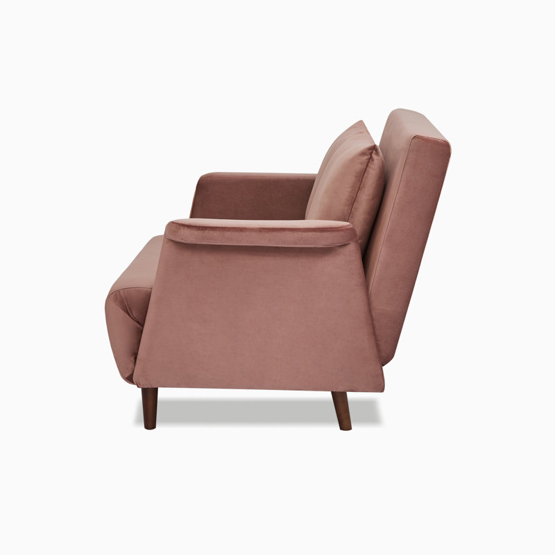 Finnick Velvet Accent Chair, Blush Velvet