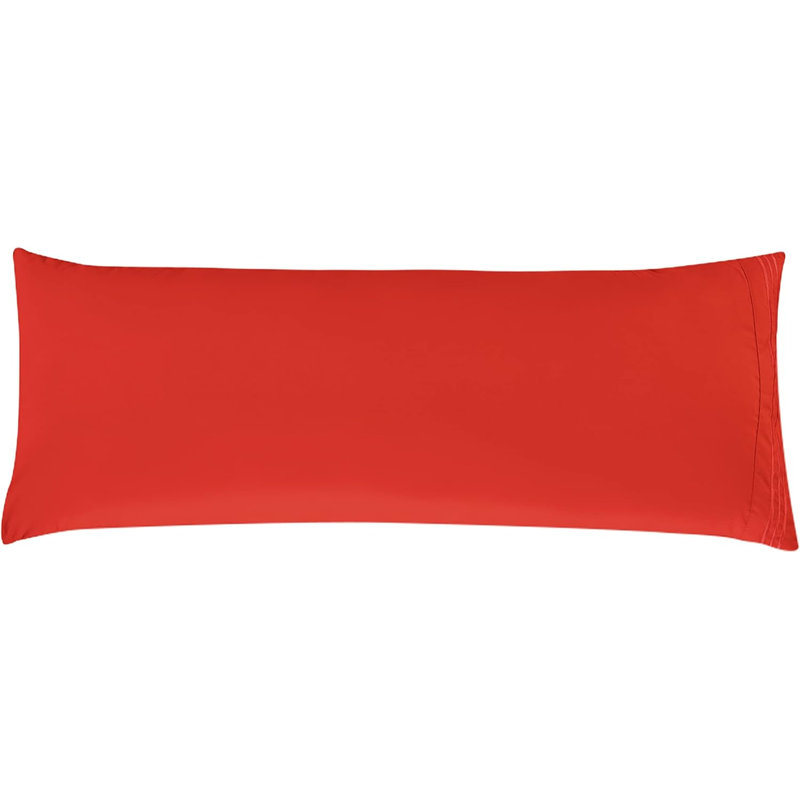 Elegant Comfort Solid Pillowcases 1500 Premium Hotel Quality Microfiber, Red