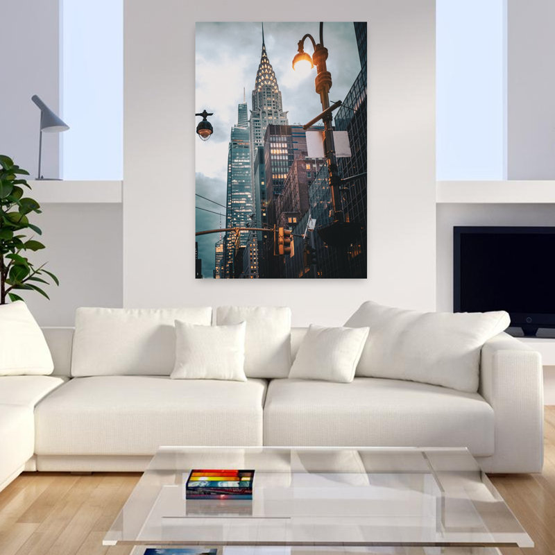 «Downtown Contemporary Architecture City», art mural, H 48 po x l 32 po