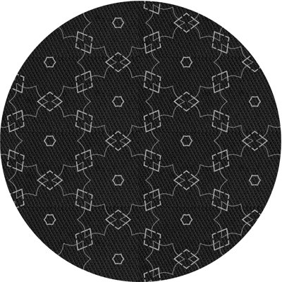 Tapis noir/gris à motifs