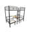 Transformable Full Size Bed Frame, Black-toned Steel Construction, Convertible Loft Bed To Bunk Bed With Under-Bed Table Set